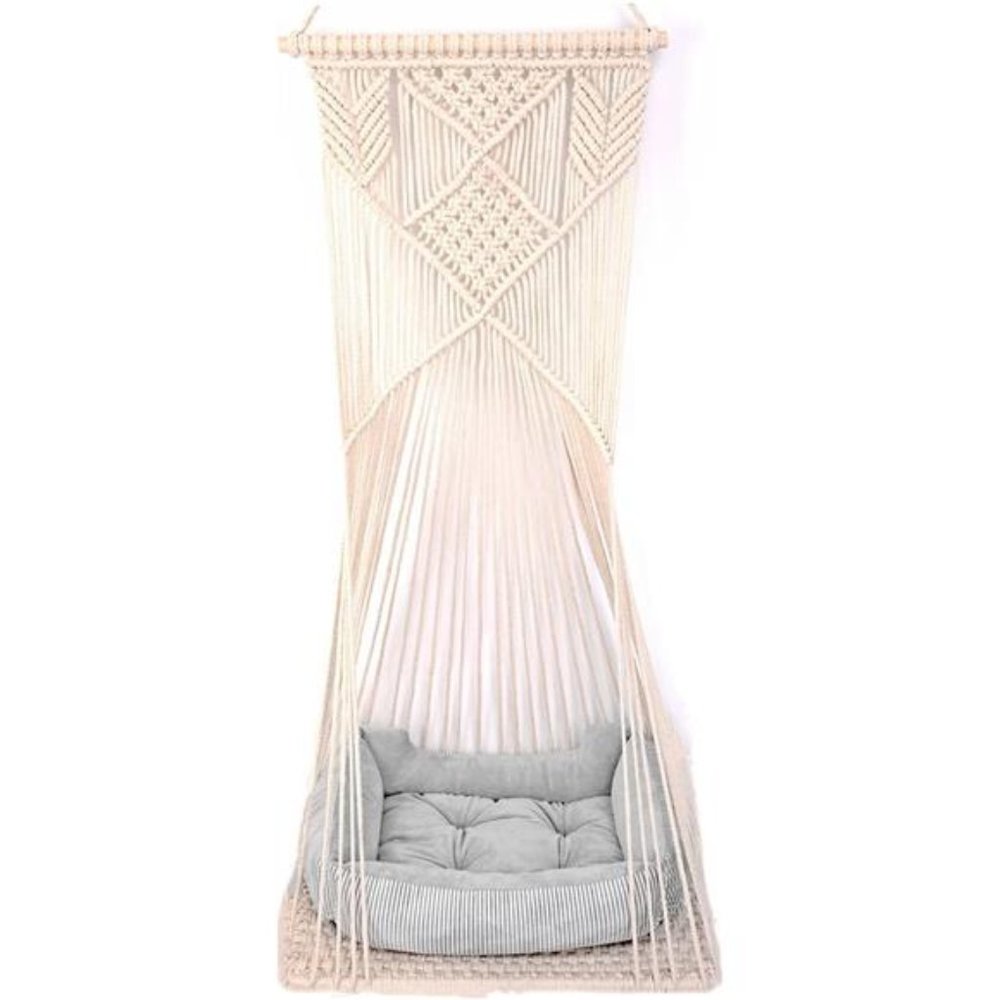 Cat Bed Cat Hammock Macrame Cat Swing Bed Cat Cage Cotton Rope Hanging Cat House